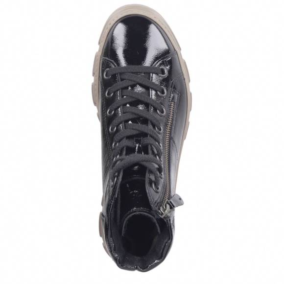 High top Sneaker. US SIZES. Black PATENT Leather. - Picture 4 of 7